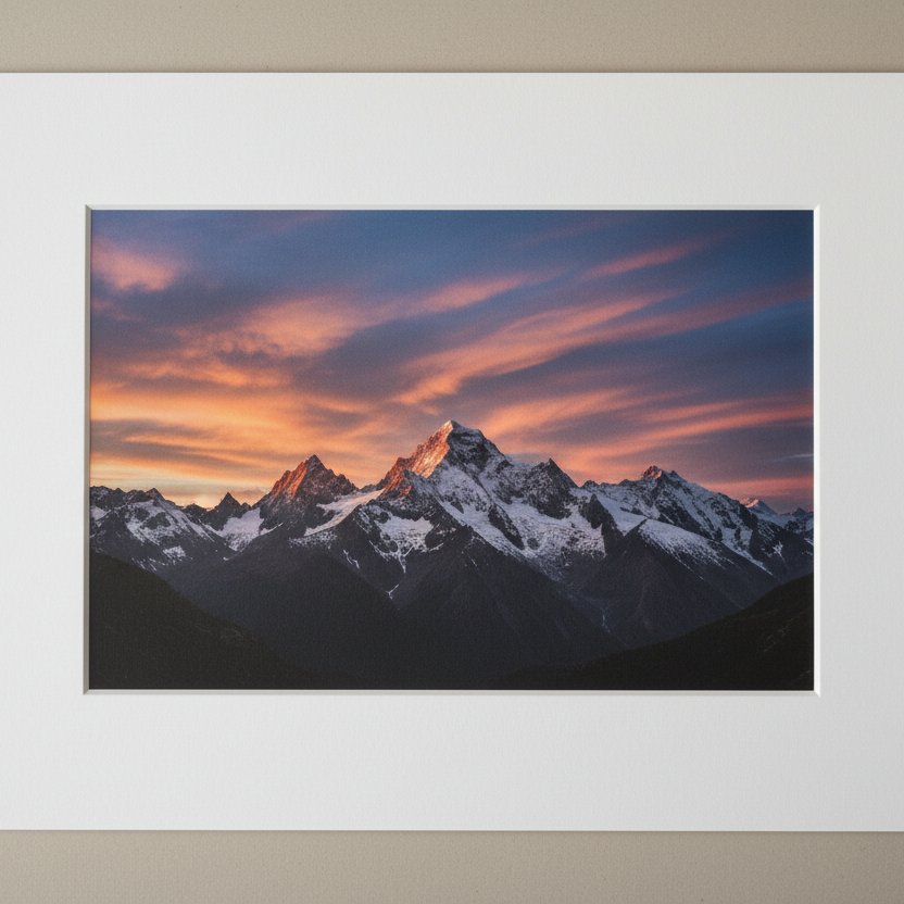 do not include a frame. Just the photo print and the mat